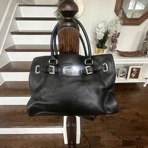 Authentic Michael Kors Hamilton Bag - Black Leather